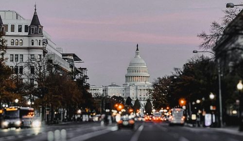 U.S. Capitol and downtown D.C.